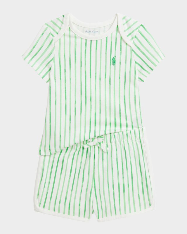 Boy's Striped Two-Piece Set, Size 3M-24